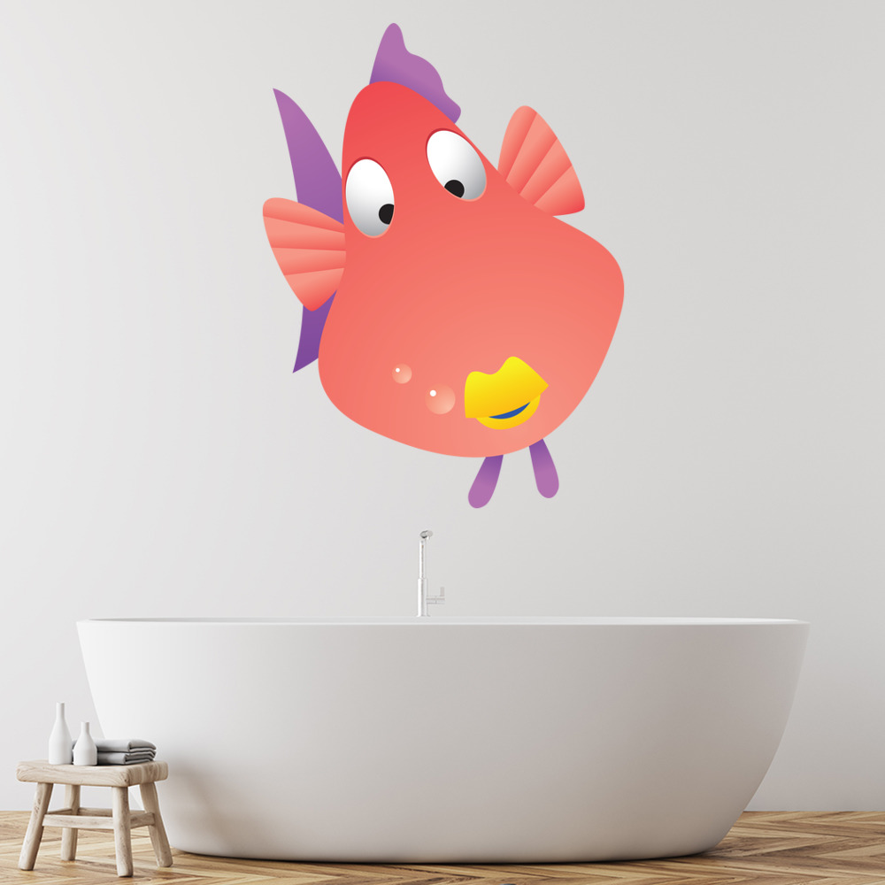 Pink Fish Wall Sticker