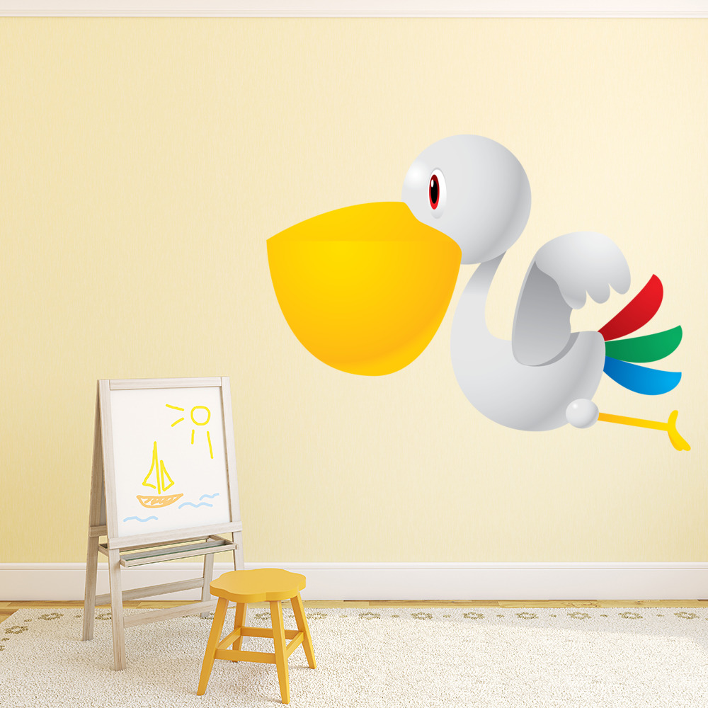 Cute Pelican Bird Wall Sticker