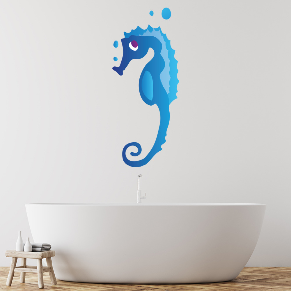 Blue Seahorse Wall Sticker