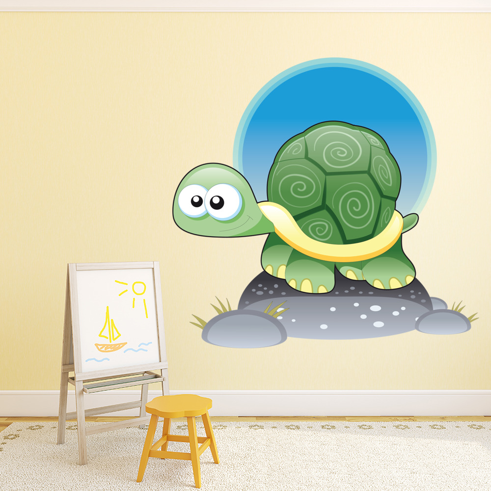 Happy Green Turtle Wall Sticker