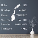Language Basics Norwegian School Education Wall Sticker
