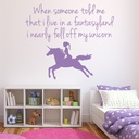 Fell Off My Unicorn Quote Wall Sticker - Mod7