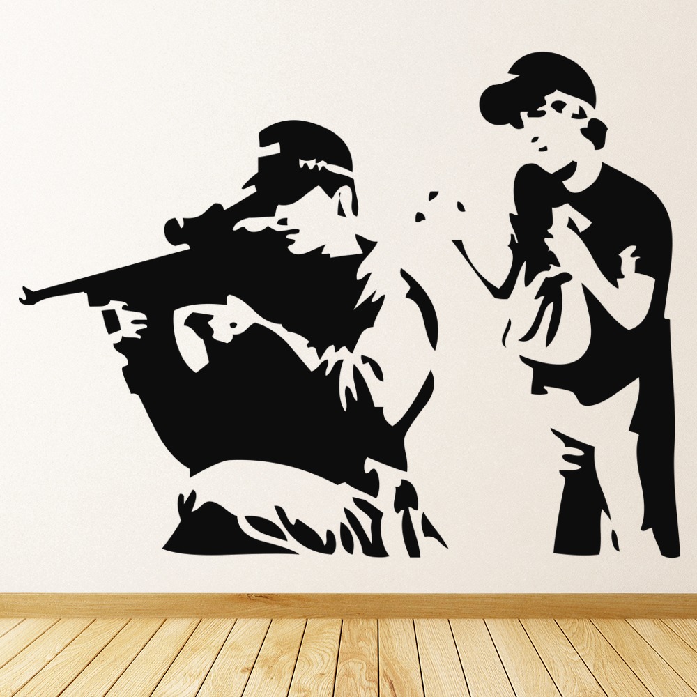 Sniper Soldier Banksy Wall Sticker