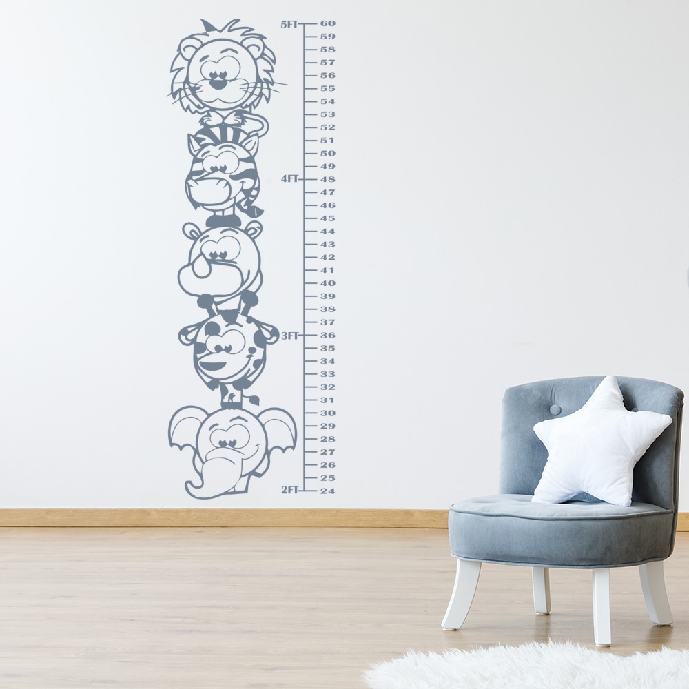 Safari Height Chart Growth Chart Wall Sticker