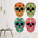 Sugar Skull Halloween Wall Sticker Set