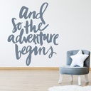The Adventure Begins Life Quote Wall Sticker