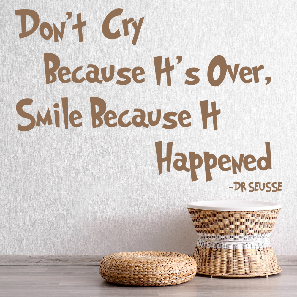 Smile Because It Happened Dr Seuss Quote Wall Sticker Icon