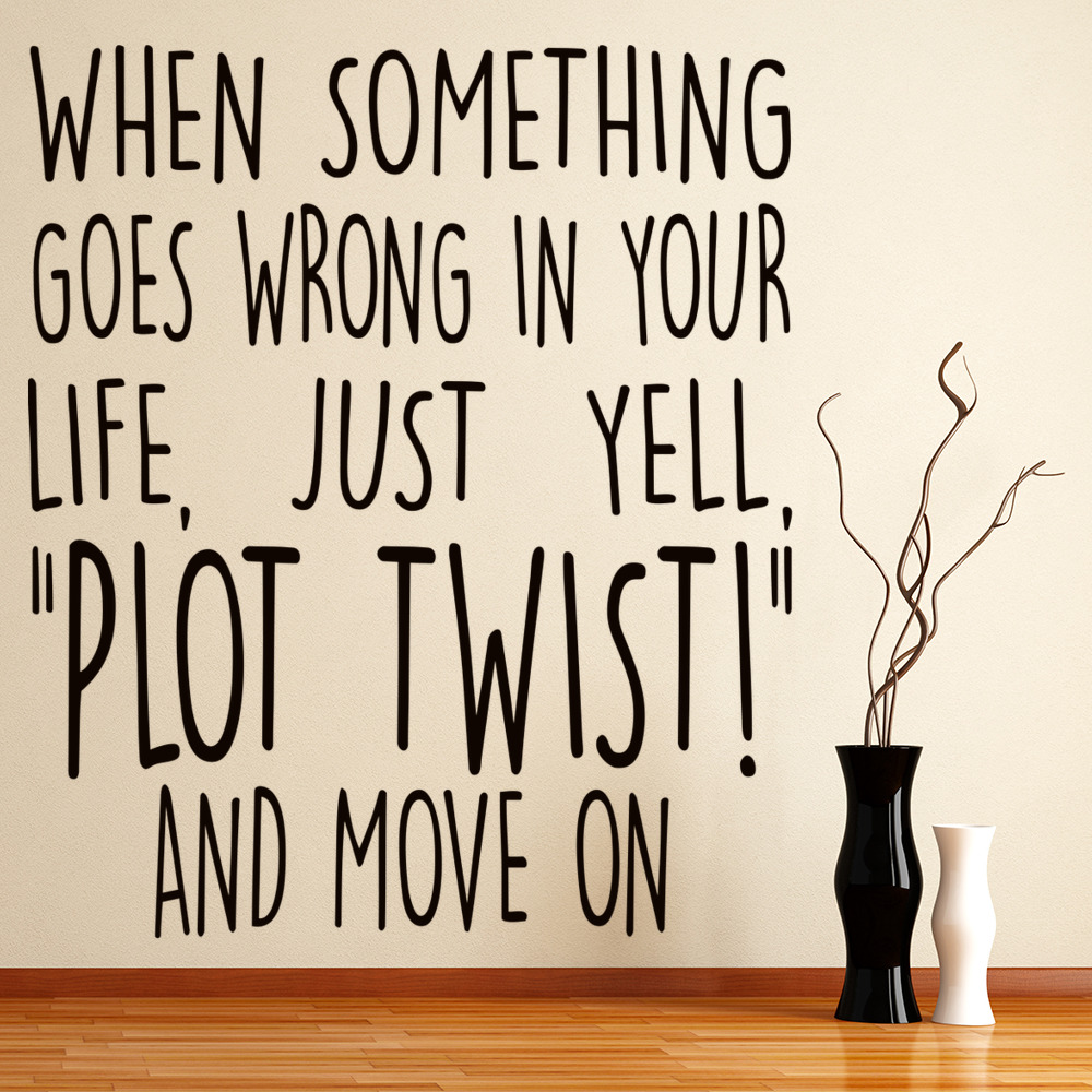 Plot Twist Inspirational Quotes Wall Sticker