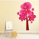 Pink Flower Tree Nursery Wall Sticker