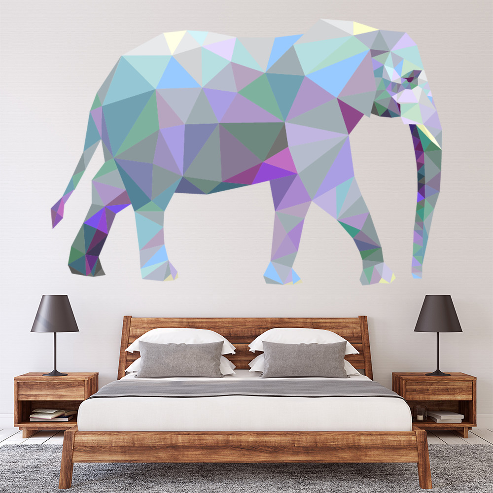 Geometric Elephant Wall Sticker
