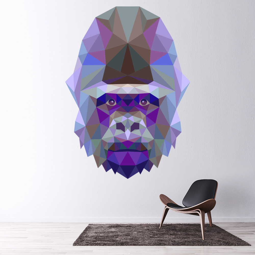 Geometric Gorilla Wall Sticker