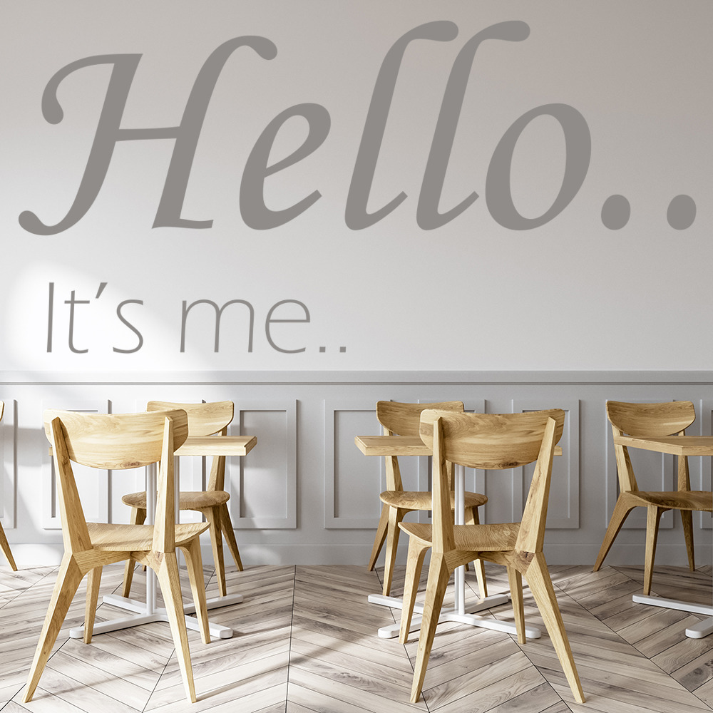Hello It's Me Adele Song Lyrics Wall Sticker