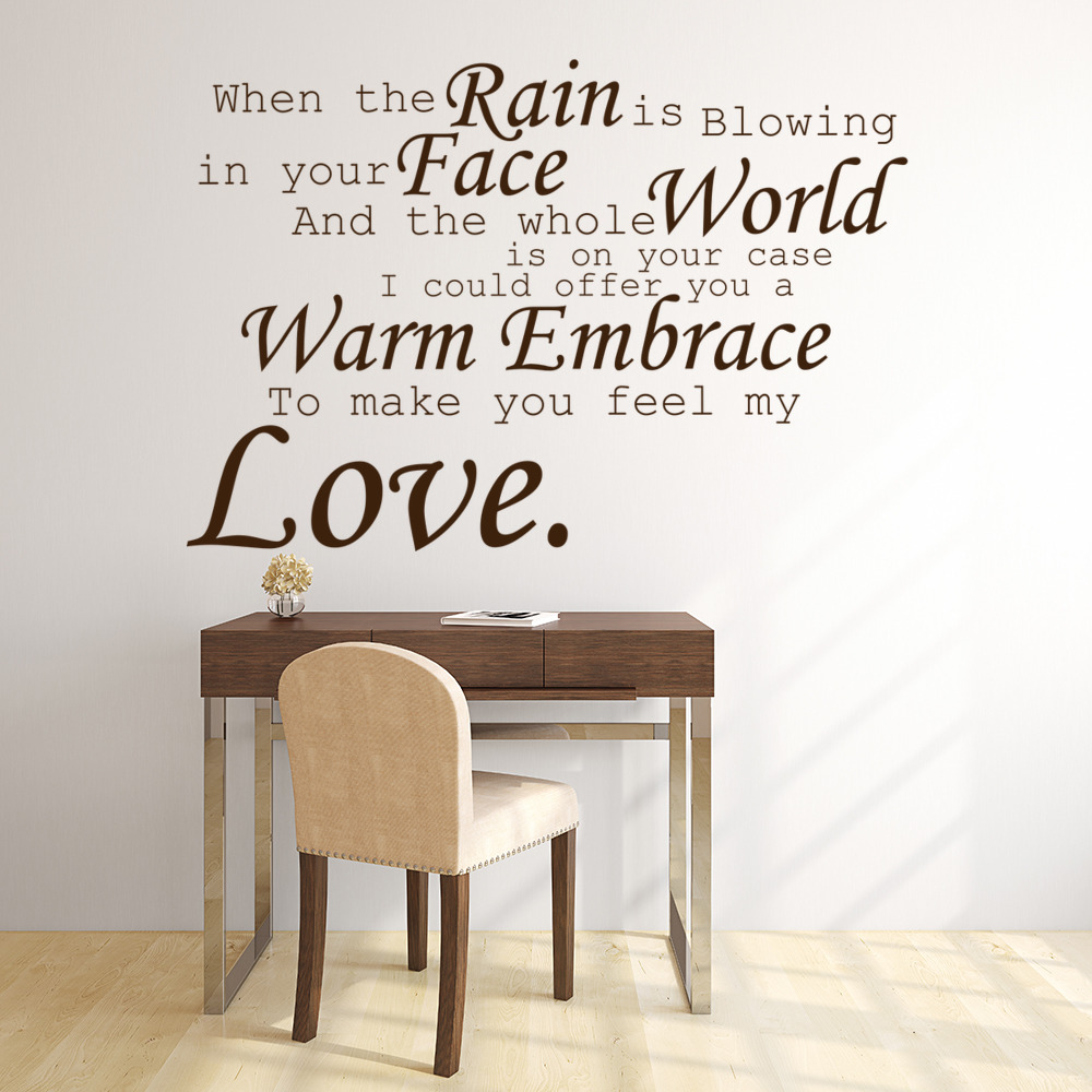 Make You Feel My Love Adele Song Lyrics Wall Sticker