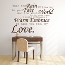 Make You Feel My Love Adele Song Lyrics Wall Sticker