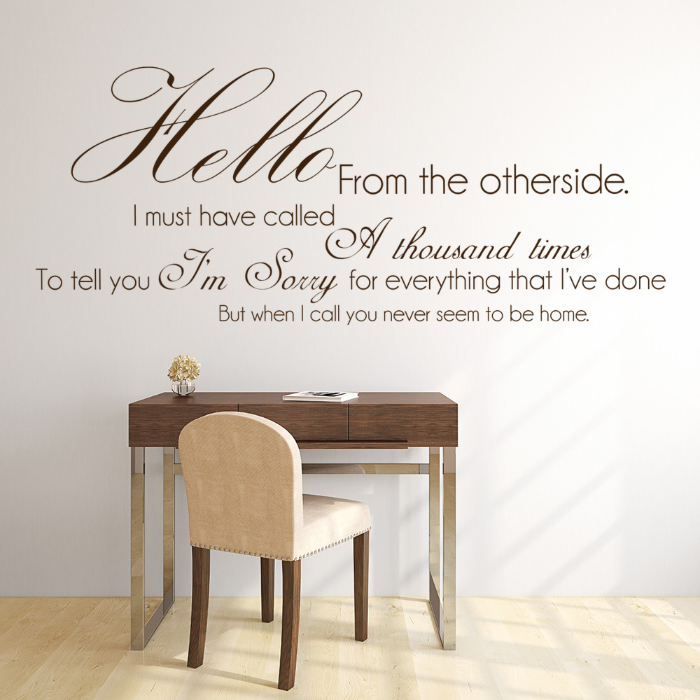 Hello From The Other Side Adele 25 Wall Sticker