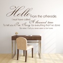 Hello From The Other Side Adele 25 Wall Sticker