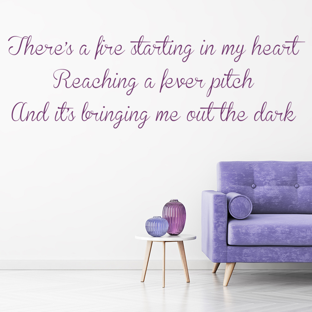 Rolling In The Deep Adele Song Lyrics Wall Sticker - Mod1