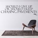 Chasing Pavements Adele Song Lyrics Wall Sticker