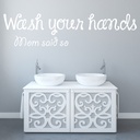 Wash Your Hands Bathroom Quote Wall Sticker - Mod4