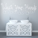Wash Your Hands Bathroom Quote Wall Sticker - Mod2