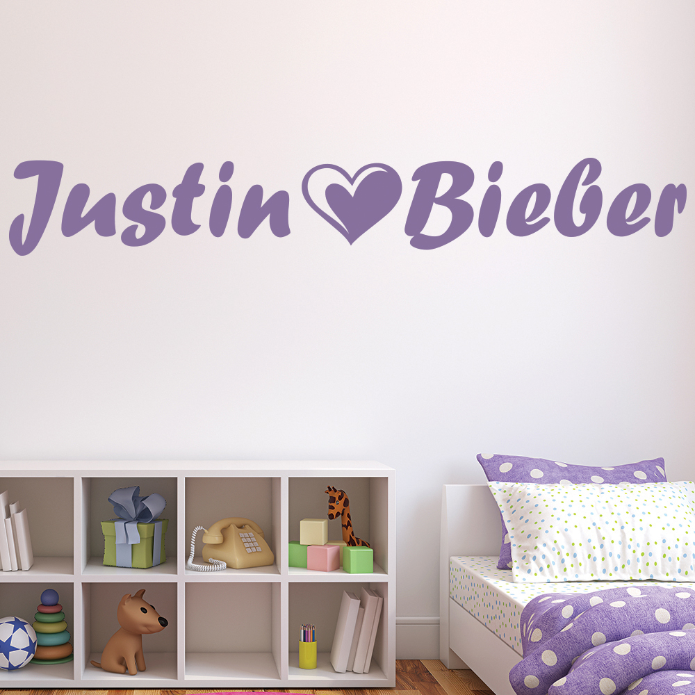 Justin Bieber Love Heart Wall Sticker