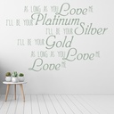 Justin Bieber As Long As You Love Me Wall Sticker
