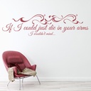 Justin Bieber Die In Your Arms Lyrics Wall Sticker
