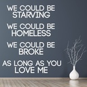 As Long As You Love Me Justin Bieber Wall Sticker - Mod3