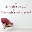 Justin Bieber The Feeling Song Lyrics Wall Sticker