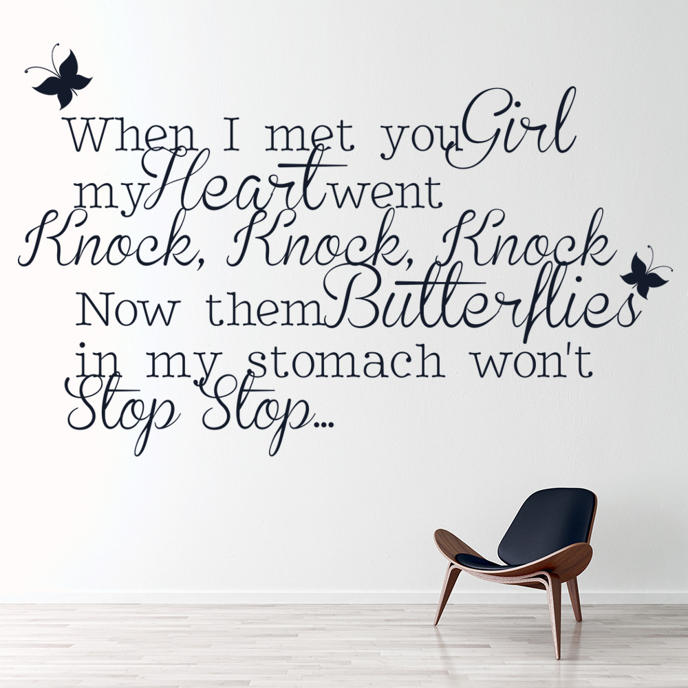 Justin Bieber One Time Lyrics Wall Sticker