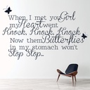 Justin Bieber One Time Lyrics Wall Sticker