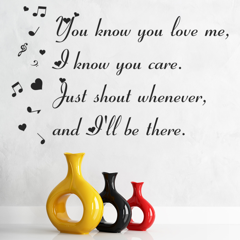 Justin Bieber Baby Song Lyrics Wall Sticker