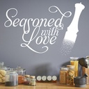 Seasoned With Love Kitchen Quote Wall Sticker - Mod8