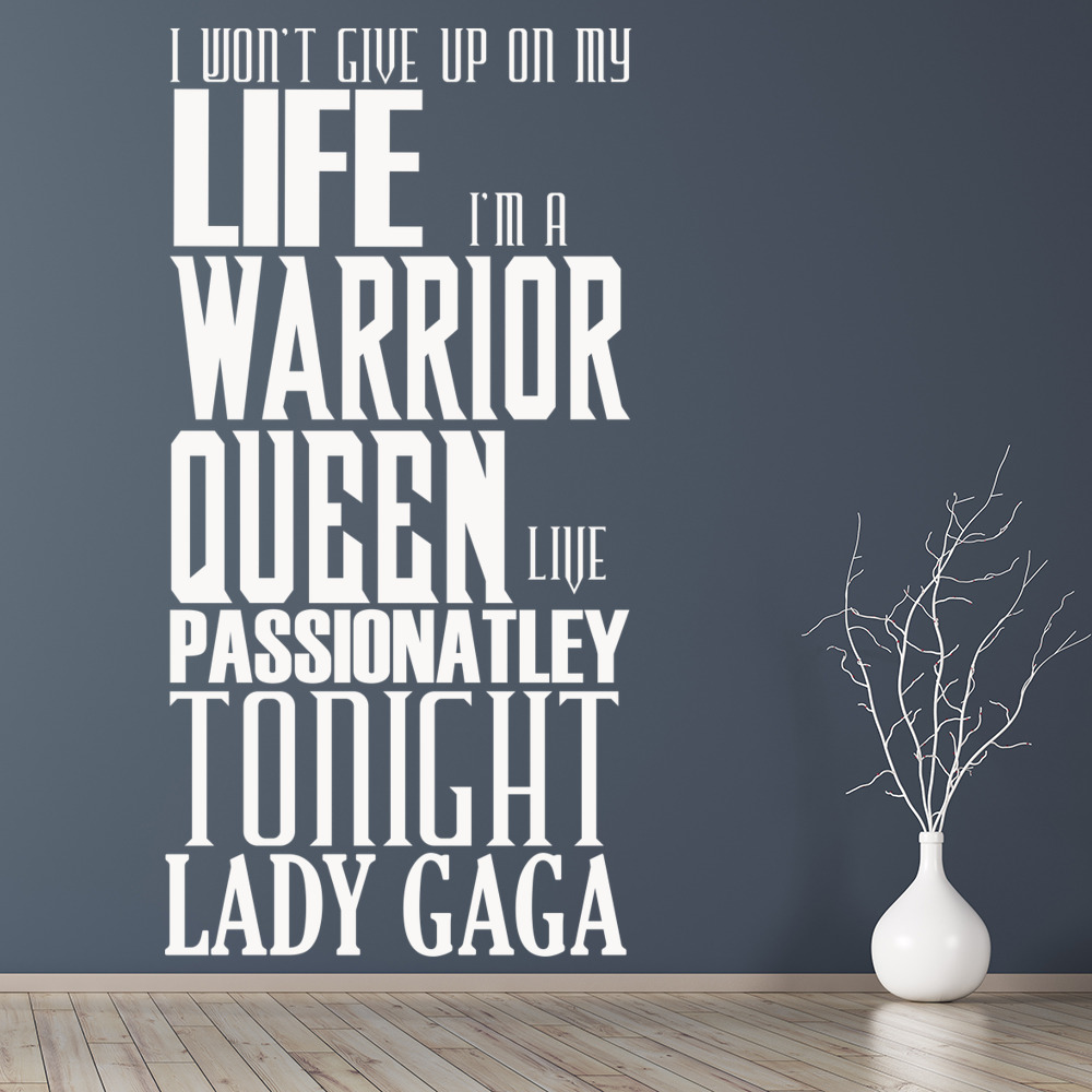 Marry The Night Lady Gaga Quote Wall Sticker