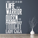 Marry The Night Lady Gaga Quote Wall Sticker