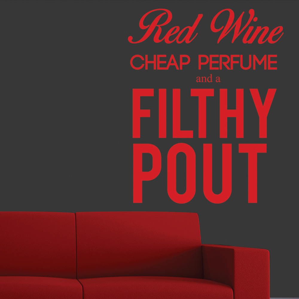Filthy Pout Lady Gaga Quote Wall Sticker