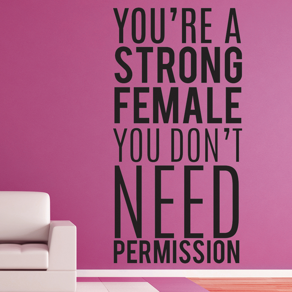Strong Female Lady Gaga Quote Wall Sticker