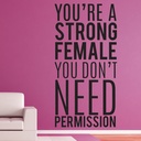 Strong Female Lady Gaga Quote Wall Sticker
