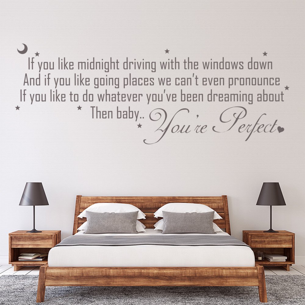 One Direction Perfect Song Lyrics Wall Sticker