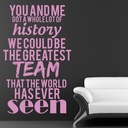 One Direction History Song Lyrics Wall Sticker