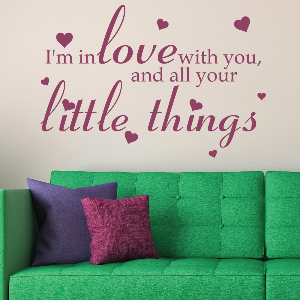 One Direction Little Things Song Lyrics Wall Sticker
