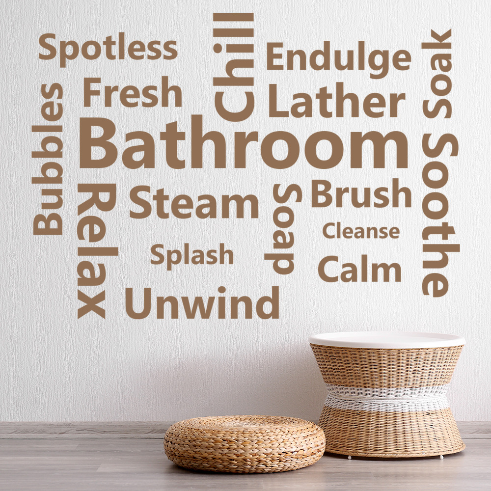 Bathroom Words Bathroom Quote Wall Sticker