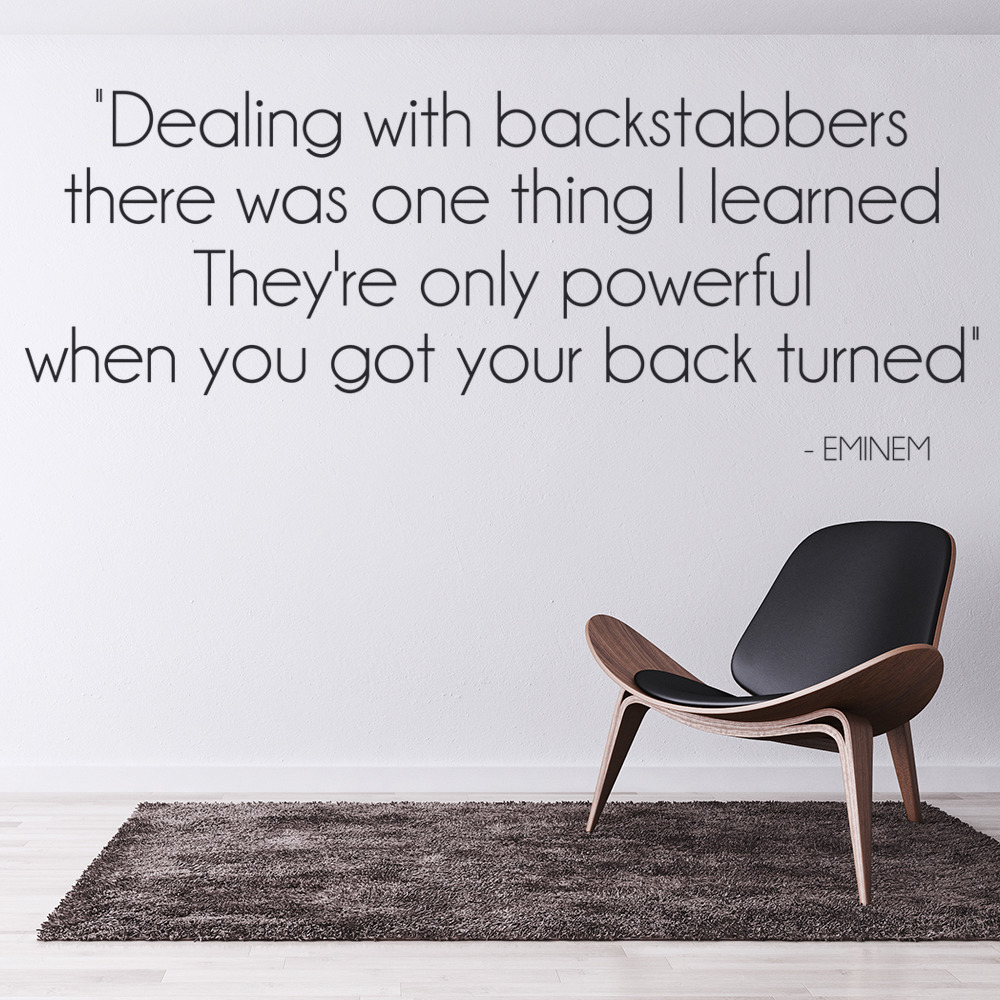 Backstabber Eminem Song Lyric Wall Sticker