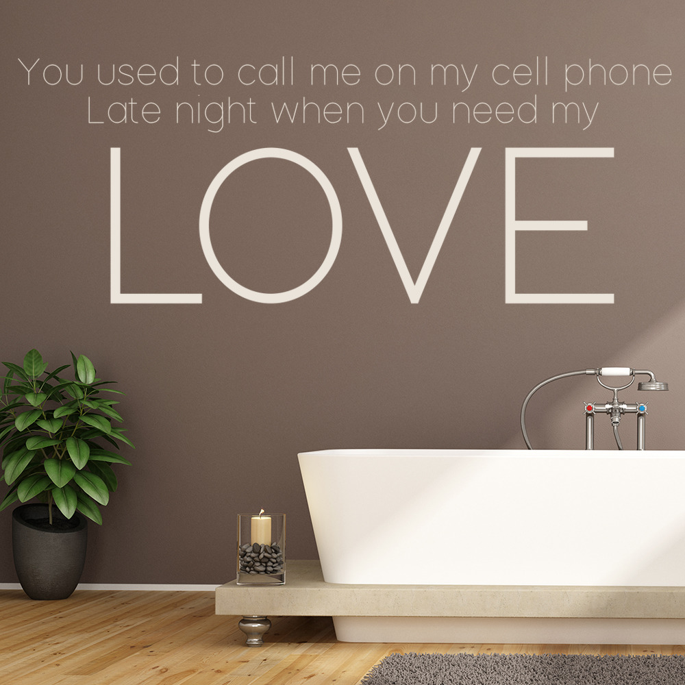 Hotline Bling Drake Song Lyrics Wall Sticker
