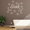 Soak Relax Enjoy Bathroom Quote Wall Sticker - Mod7