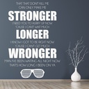 Kanye West Stronger Song Lyrics Wall Sticker