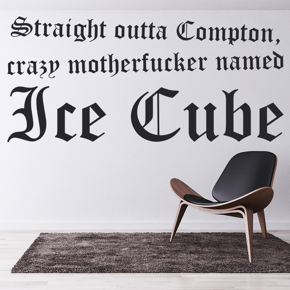 Straight Outta Compton Ice Cube NWA Wall Sticker