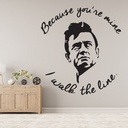I Walk The Line Johnny Cash Wall Sticker