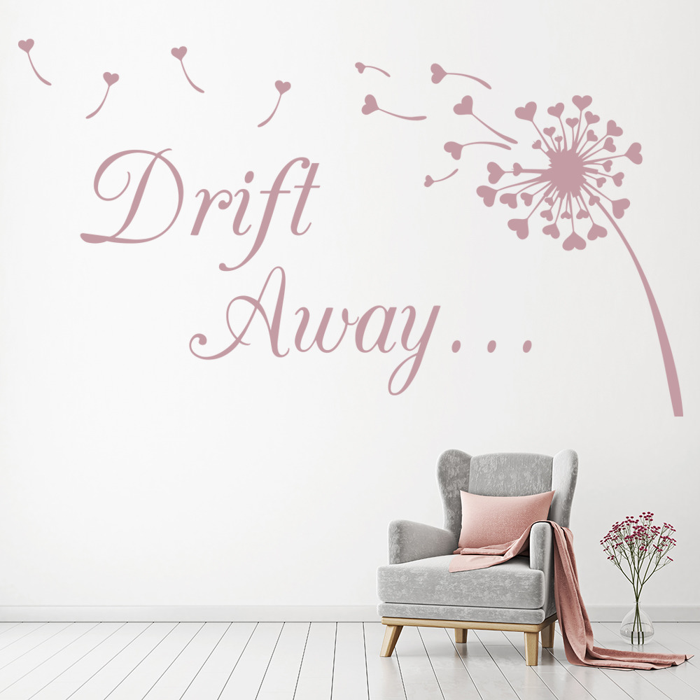 Drift Away Bathroom Quote Wall Sticker