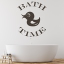 Bath Time Bathroom Quote Wall Sticker - Mod1